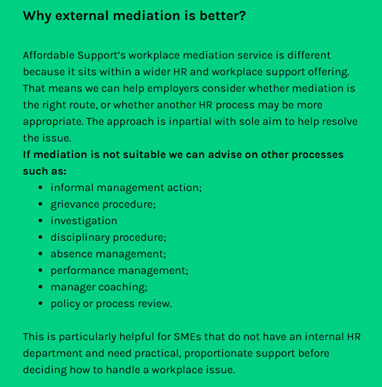 Why external mediation is better 
