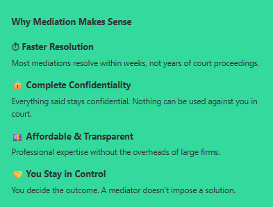Why mediation makes sense 